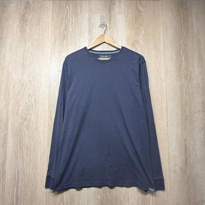 Eddie-bauer Men's Navy and Blue T-shirt